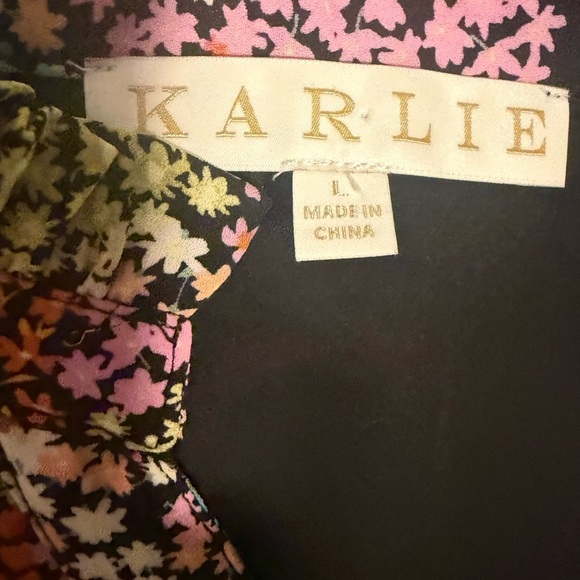 Karlie Purple Pink Long Sleeve Sundress Large - Picture 3 of 6